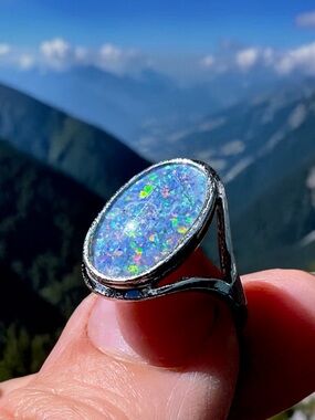 🌺Vintage Sterling & Opal Ring